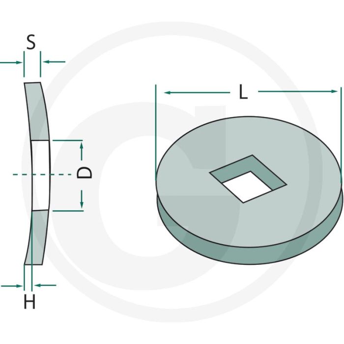 Lasring 41mm x 150mm - Passend voor vierkant-assen 36 x 36, 40 x 40