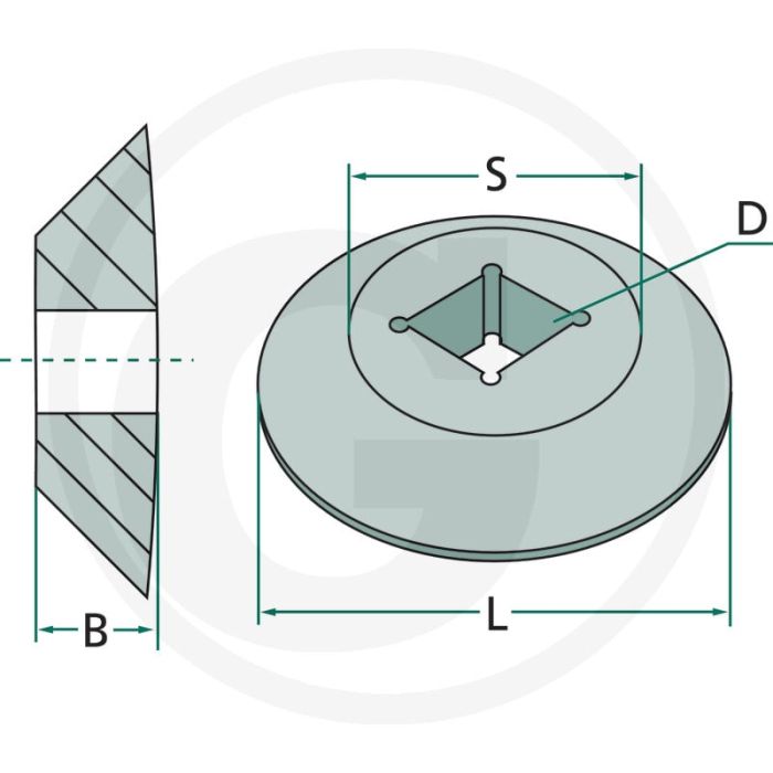 Eindschijf - Buiten - 40 x 40 - L: 175mm