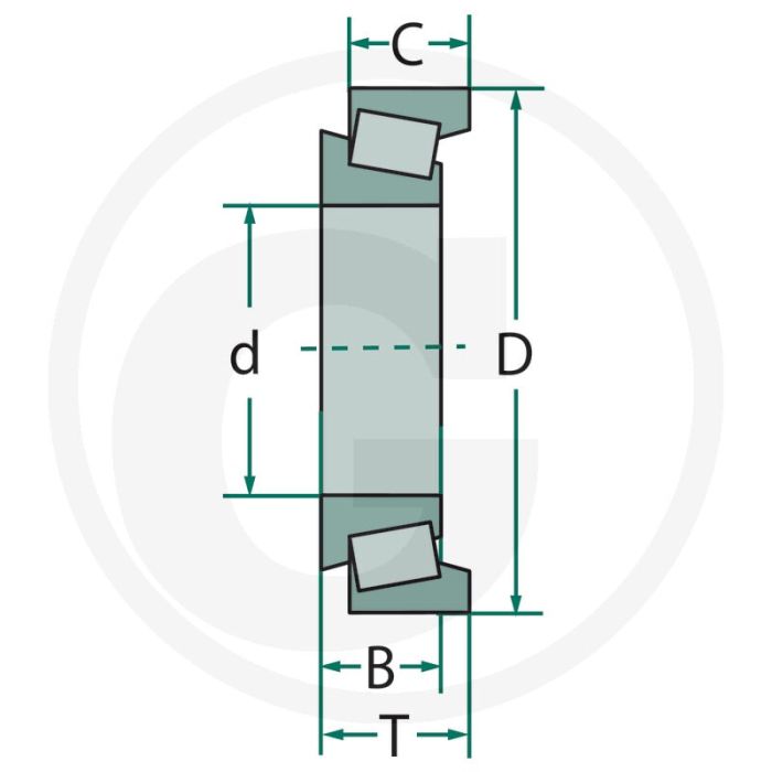 Kegelrollager 32015 X - Ø D: 115mm, B: 25mm, Binnen-Ø: 75mm