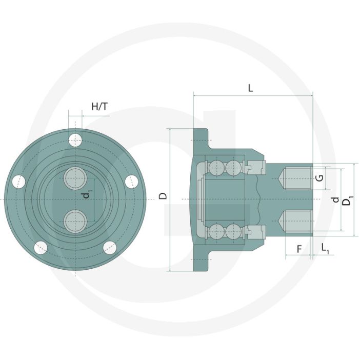 Lager - Passend voor Horsch, D1=38 mm, Buiten-Ø 127,5 mm