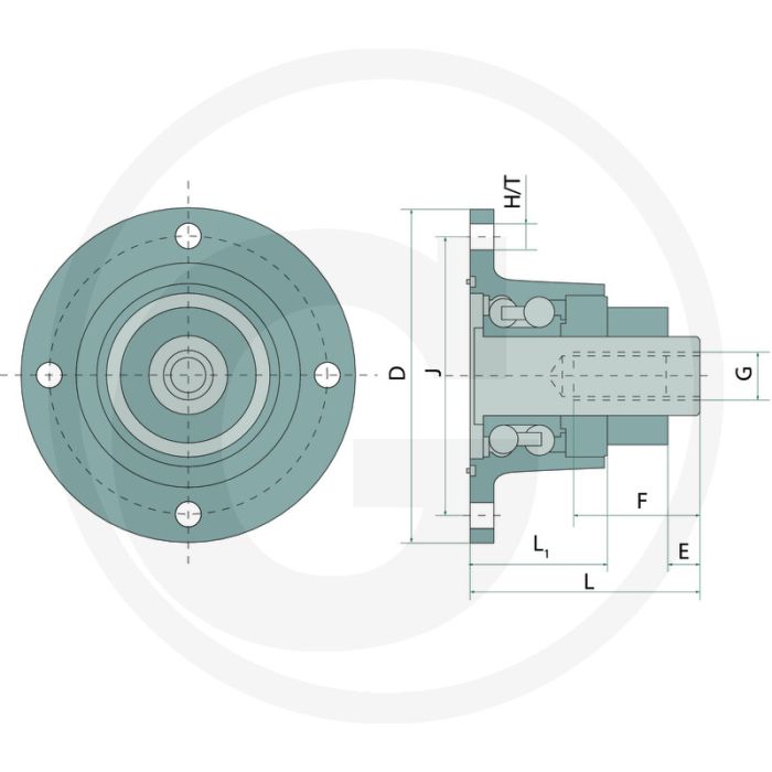 Lager - Buiten-Ø:145mm, D:145mm, Draad:M20, Passend voor:Amazone