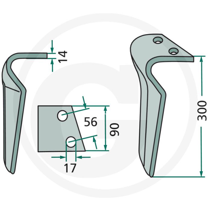 Rotorkopegtand (links)