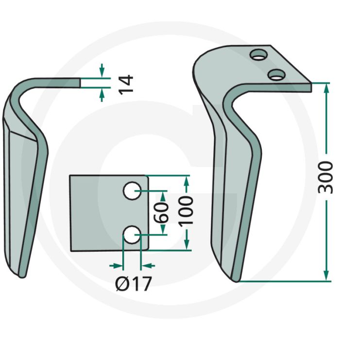 Rotorkopegtand (links)
