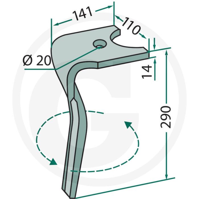 Rotorkopegtand (links) Rotorkopegtand (links)