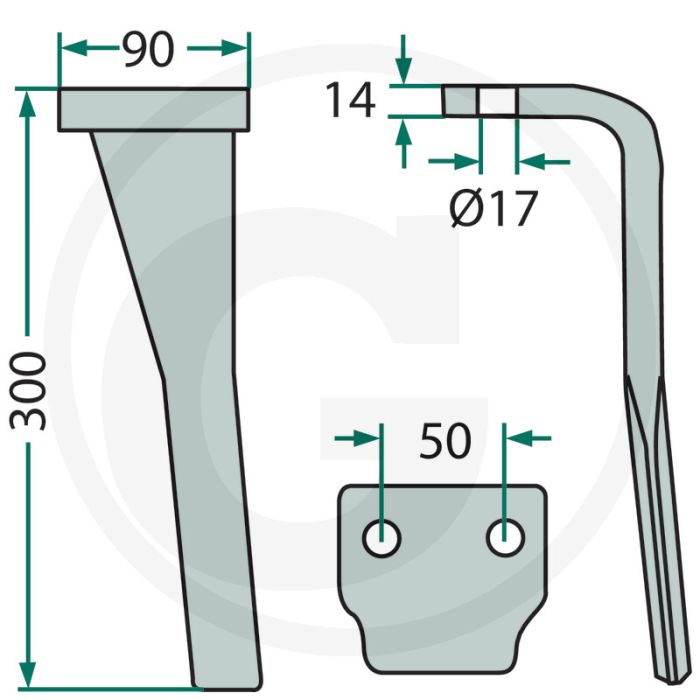 Rotorkopegtand (links)
