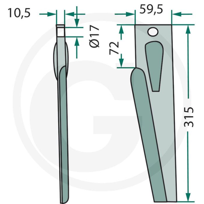 Rotorkopegtand (rechts)