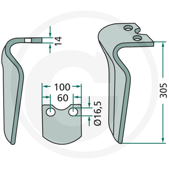 Rotorkopegtand (links)