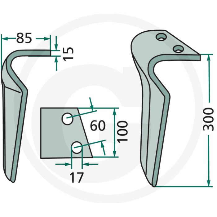 Rotorkopegtand (links) Rotorkopegtand (links)