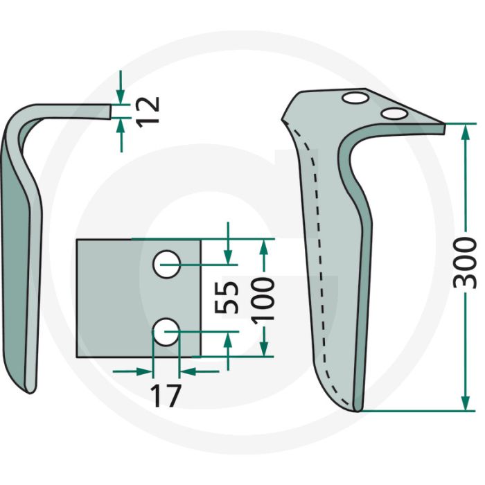 Rotorkopegtand (links) Rotorkopegtand (links)