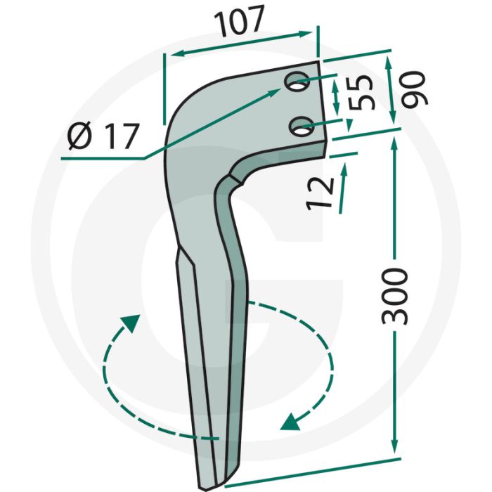 Rotorkopegtand (links) Rotorkopegtand (links)