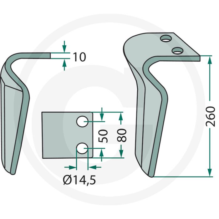 Rotorkopegtand (links)