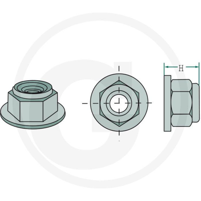 Zeskantflensmoer M14 (M14 x 1,5 mm 10.9)
