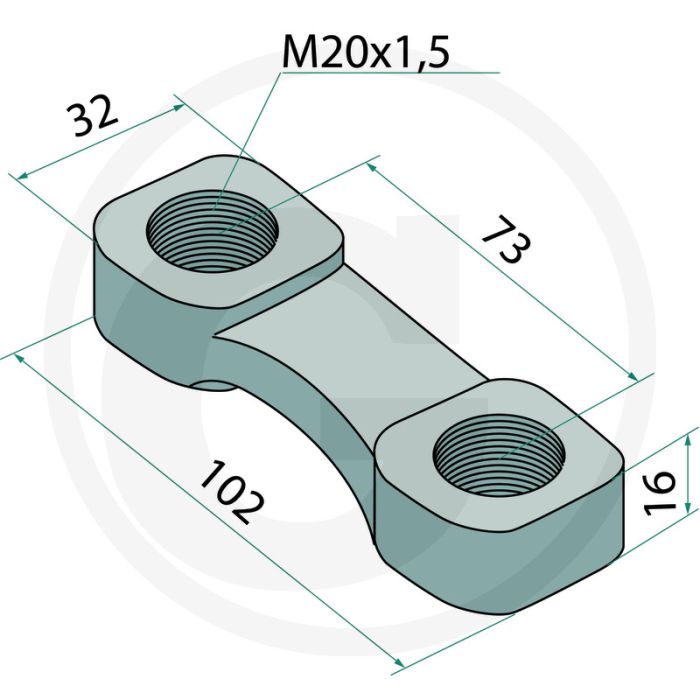 Beugelmoer (M20 x 1,5) Beugelmoer (M20 x 1,5)