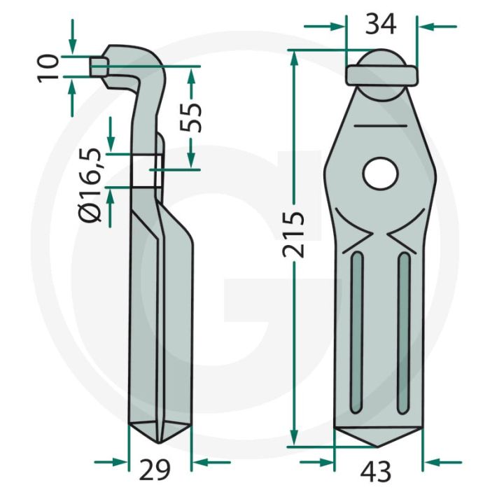 Rotormes - LC-LD 3590, 43mm Werkbreedte