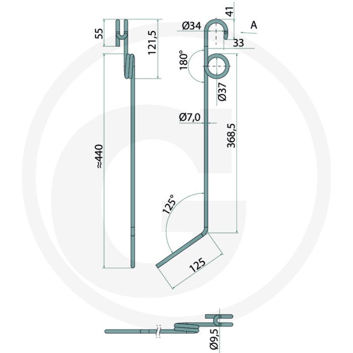 Eggetand Aerostar / Grass-Manager, 7mm - Grondbewerking Pag. 215