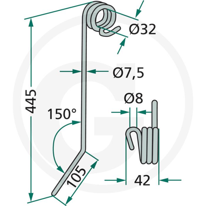 Eggetand - Verticator, grasland (Menke-Nr. 63654)
