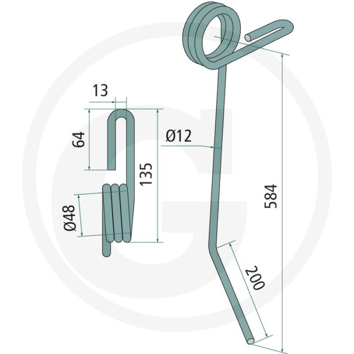 Eggetand 12mm - 584x12mm - Hatzenbichler