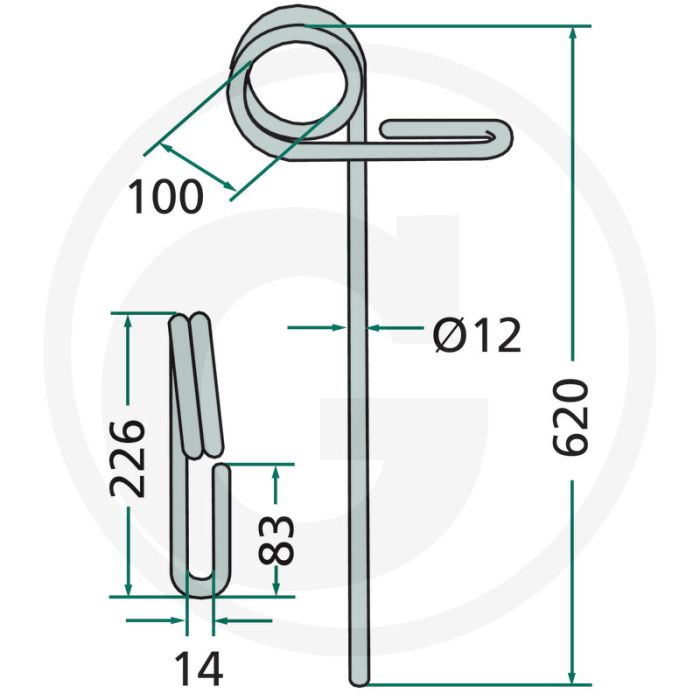Eggetand - U-Drill 3000-4000 - 13,5mm dikte - 505mm lengte