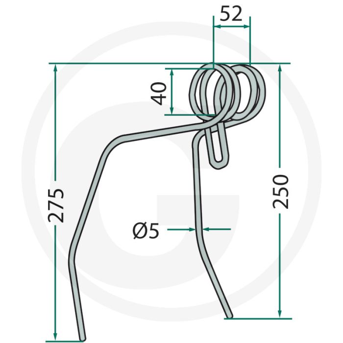Eggetand DF1 - Kverneland / Accord - Menke-Nr. 47100