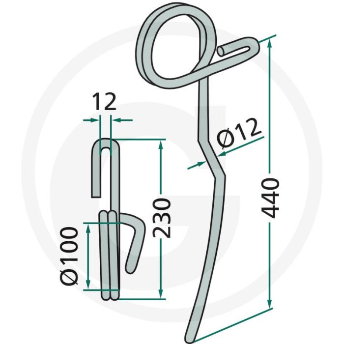 Eggetand (links)
