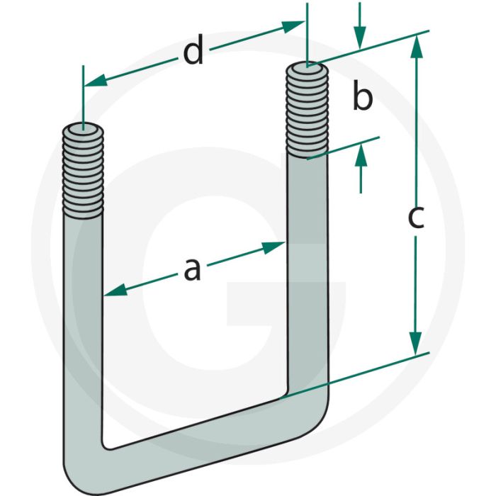 Bügelschraube M10x1,5 75mm 8.8 - GRANIT eggetanden accessoire