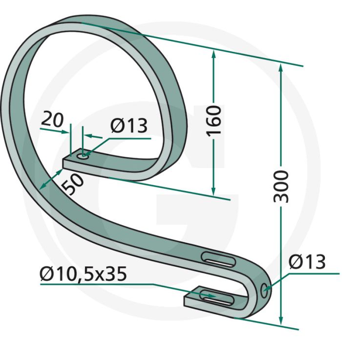 Bovenveer - Passend voor Carré - Afmetingen 32 x 12 mm