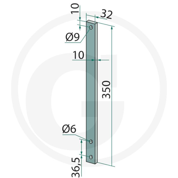 "Steel - Chopstar / Rollstar - Lengte: 350mm"