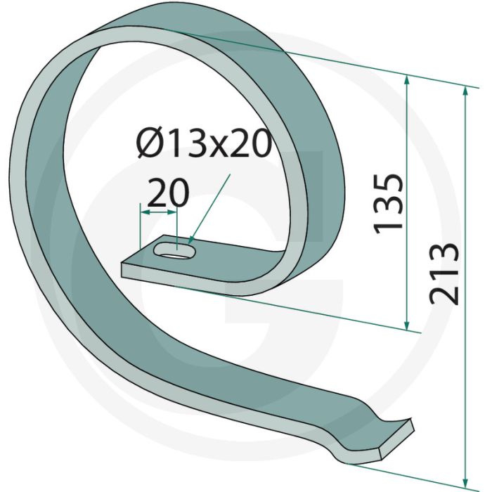 Versterkingsveer (40 x 10 mm)