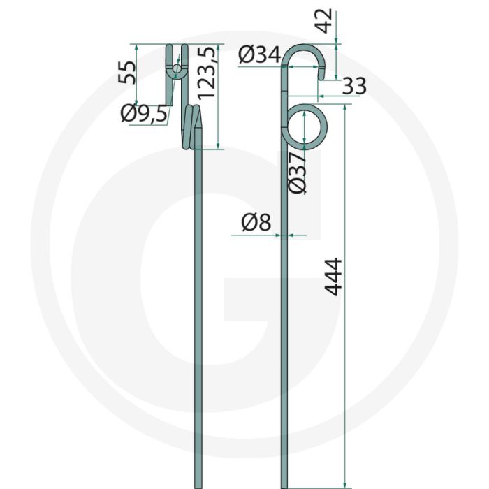 Eggetand (Dikte: 8 mm)