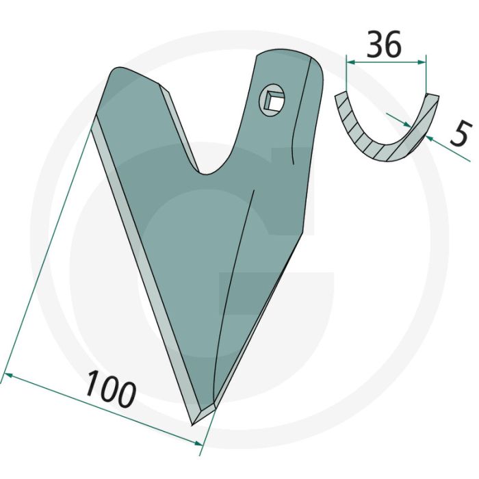 Schoffel (gebogen, rechts)