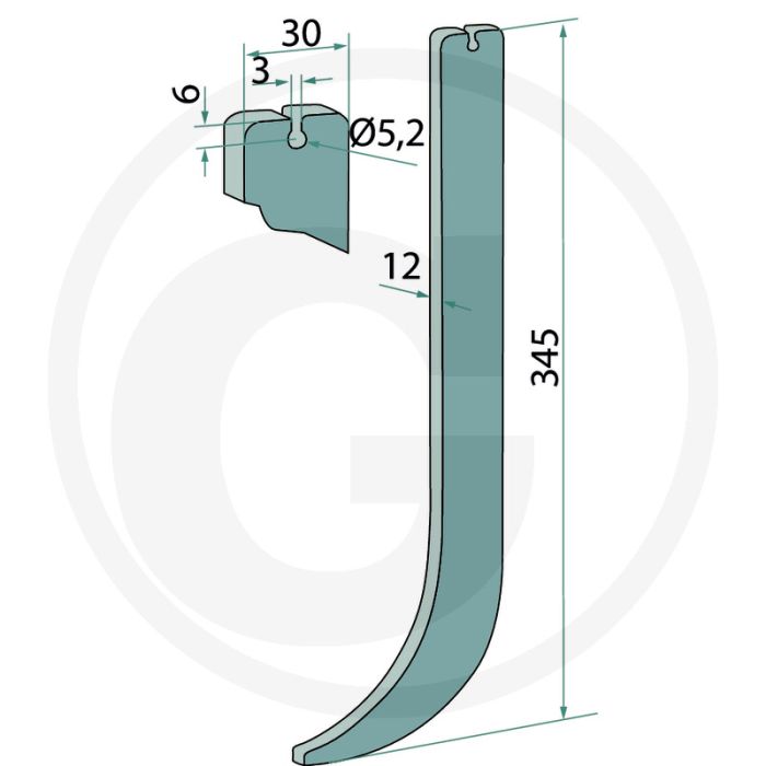 Universal-Stiel 30 x 12 mm | GRANIT schoffeltechniek
