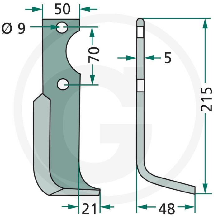 Freesmes (rechts, type 6000)