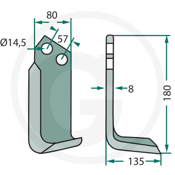 Fräsmesser (rechts) Fräsmesser (rechts)