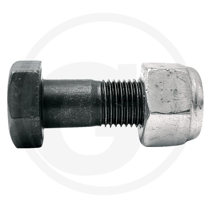 Boulon avec écrou M8 x 1 x 30, 10.9 - 30mm - 3 pièces - M8 x 1 fileté
