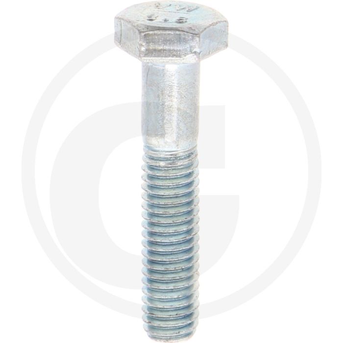 Boulon hexagonal M6x30 DIN 931 Acier galvanisé 800 N/mm²