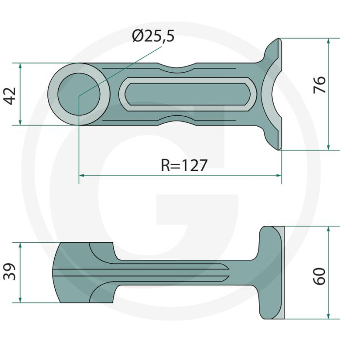 Hamerklepel 60mm werkbreedte - GRANIT klepelmaaier