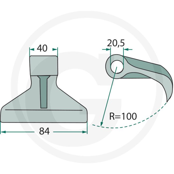 Hammerschlegel - Werkbreedte 84mm