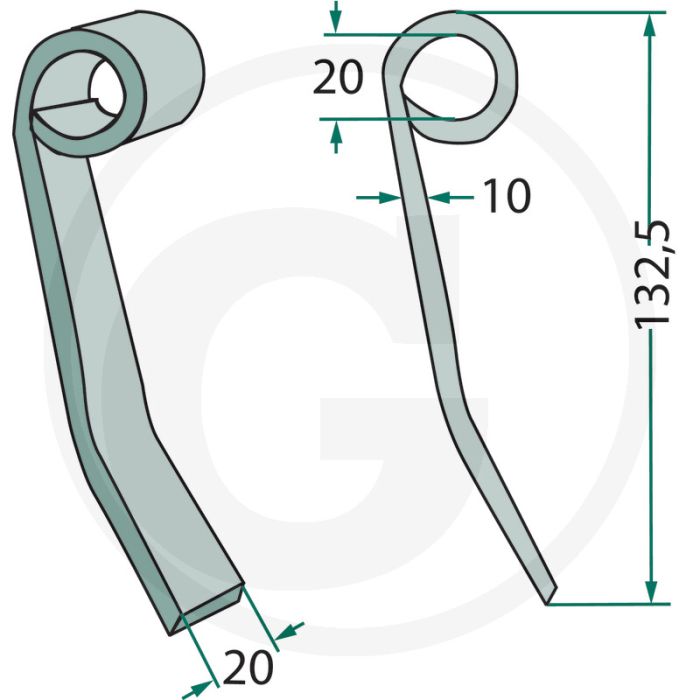 Schlegel - Werkbreedte 20mm - Kverneland (Maletti)