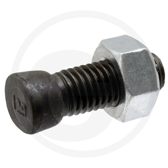 Ploegbouten met moer - M12x1,75, 37mm, 12.9 - Rabe
