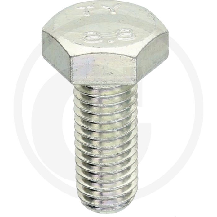 Boulon à six pans M10x25 DIN 933 - Acier zingué, 8.8, M10, 25mm