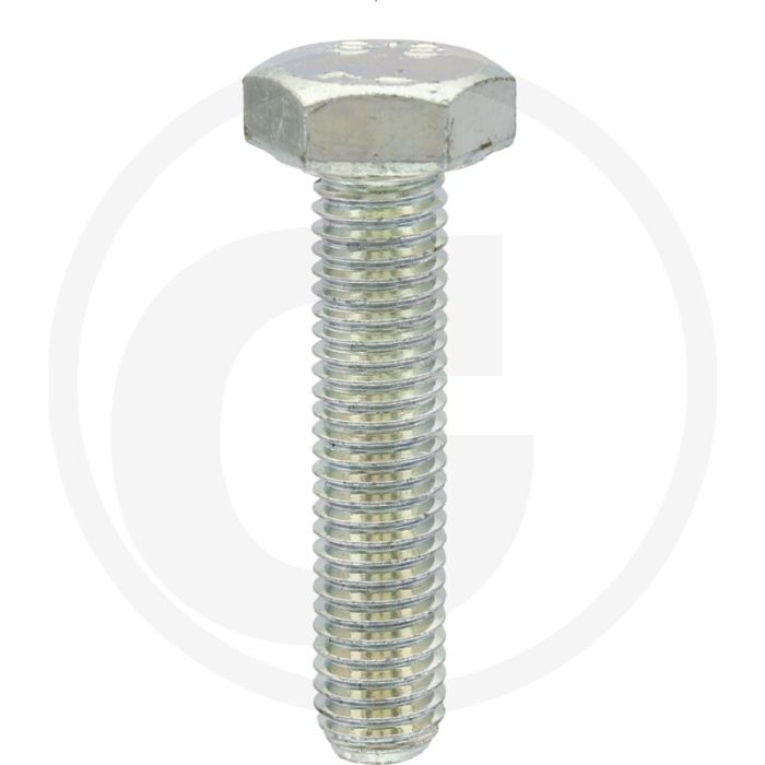 Boulon hexagonal M10x45 DIN 933 Acier 8.8 Zingué 800 N/mm²