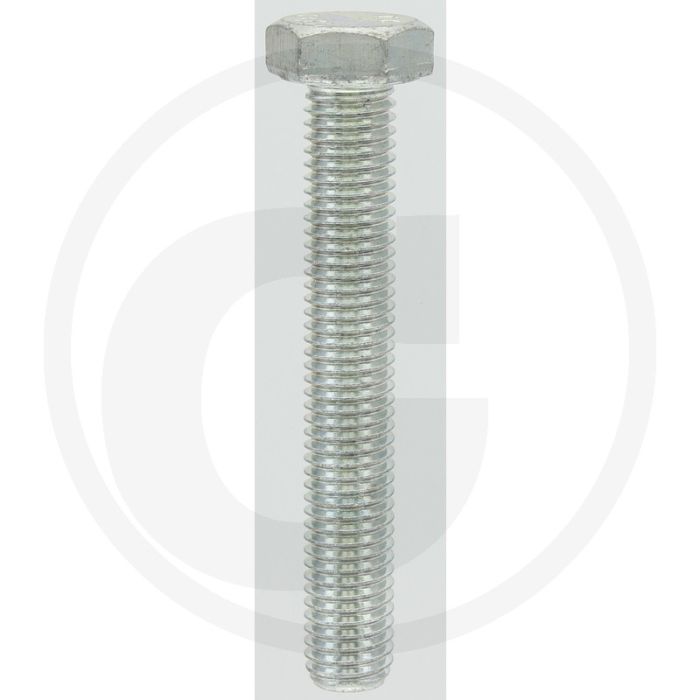 Boulon hexagonal M12x80 DIN 933 Acier 8.8 Zingué 800 N/mm²
