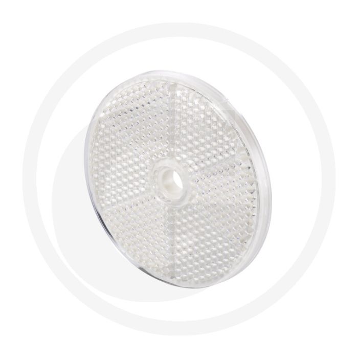 HELLA Reflector - Wit, Ø 60mm, Rond, Kunststof, E24 0030, Rückstrahllicht