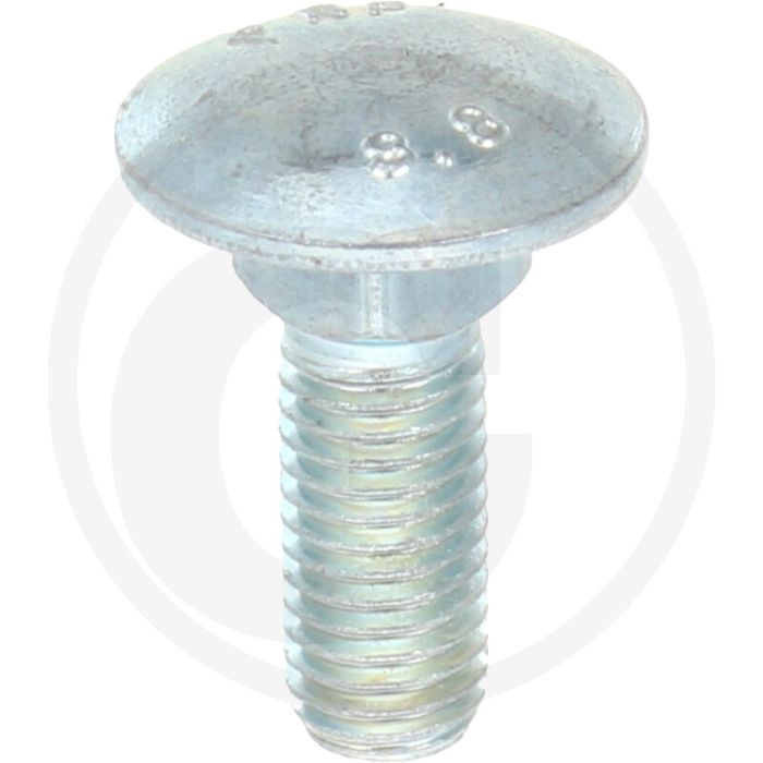 Slotbout M12 x 35, DIN 603 - Staal, Gegalvaniseerd, 8.8, Ø D: 12mm