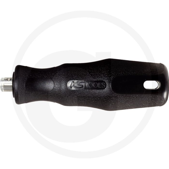 KS Tools 1/4" ERGOTORQUE® Schroevendraaier-Handgriff voor Doppelklingen, 110 mm - 1-Komponentengriff, DIN 3126