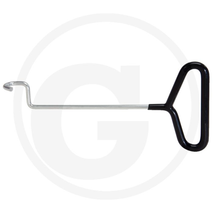 KS Tools Uitlaathaak v.uitlaatrubbers, 200 mm - T-Griff, 110° schuin, l=200 mm