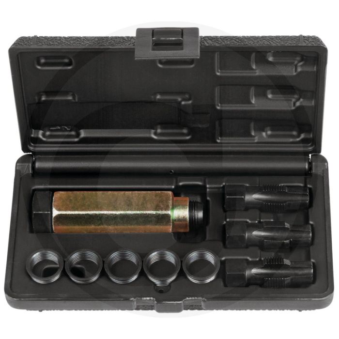 KS Tools THREADfix Reparatie-Set M18 x 1,5 voor Lamdasonden, 10-Delig - Inclusief Gewindebohrer en Montagewerkzeug