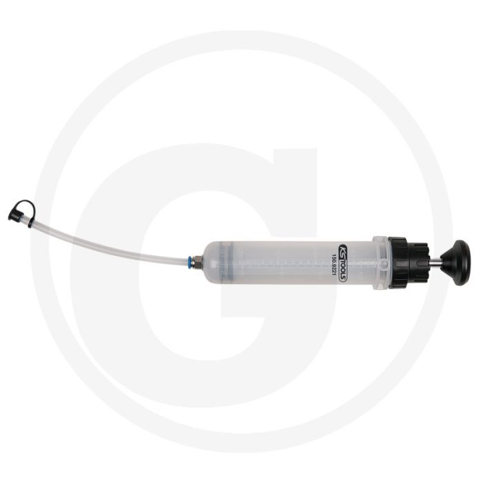KS Tools Absaug- und Füllhandpumpe, 0,2l - Ideales Hilfsmittel für Flüssigkeitsumfüllung, Dosierung - 332x65x65mm