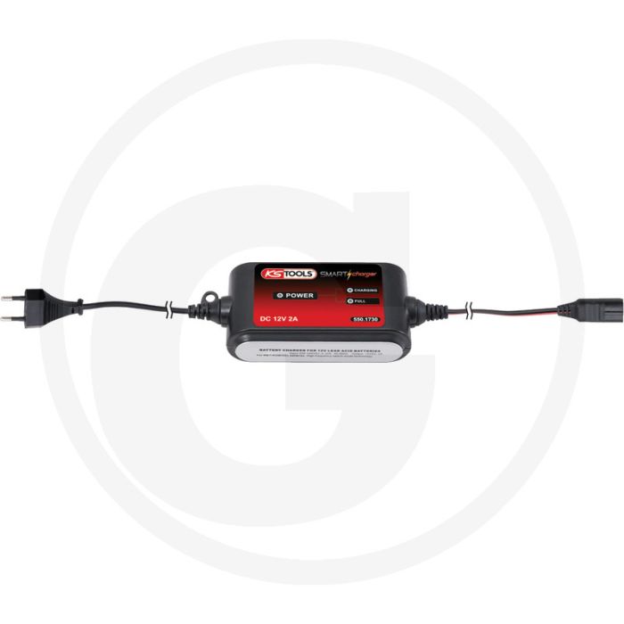 KS Tools Acculader - 3-staps Ladezyklus, IP44 Spatwaterdicht, LED-Anzeige