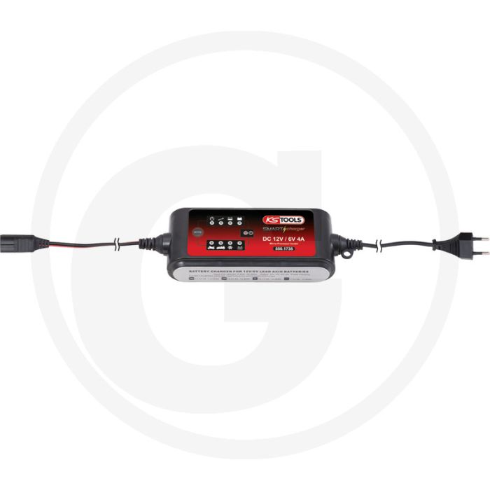 KS Tools Acculader - 9-staps Ladezyklus, IP44, 220-240V - 265x144x65mm